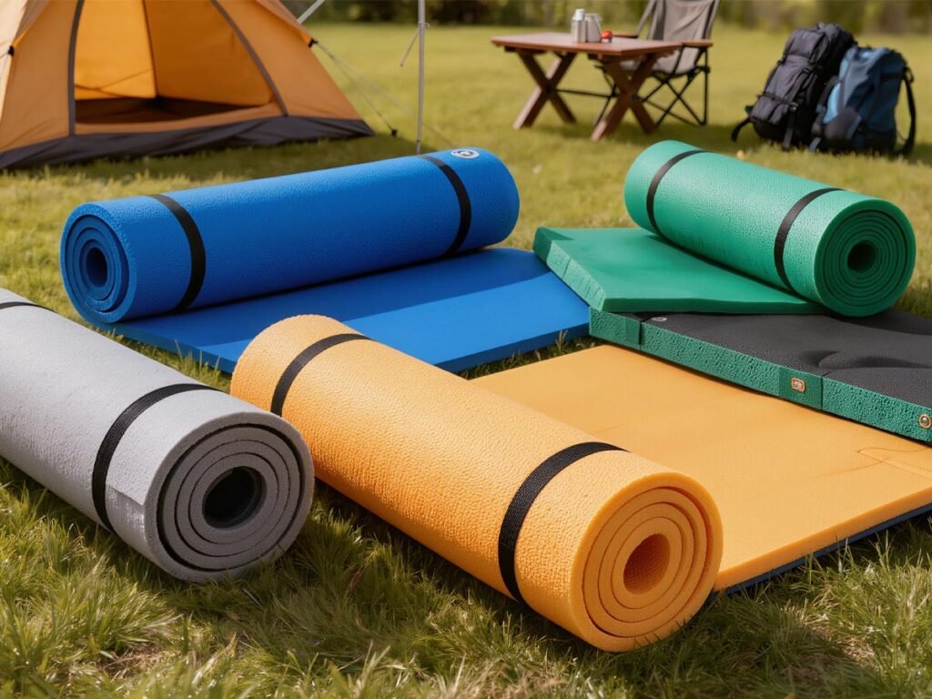 XPE and IXPE foam sports and leisure mats for camping and outdoor use